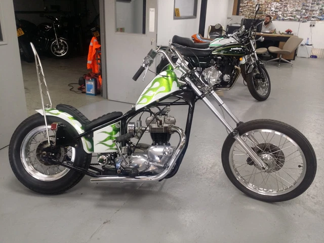 TRIUMPH BONNEVILLE BRITISH Chopper T120 1970s Hardtail Chop Custom