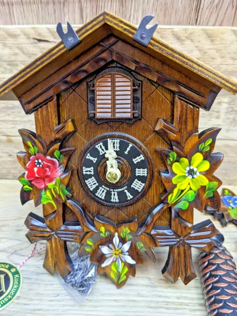 Reloj de cuarzo cuco 5 hojas, pájaro, con música EN 522/21 SQM STOCK REINO UNIDO