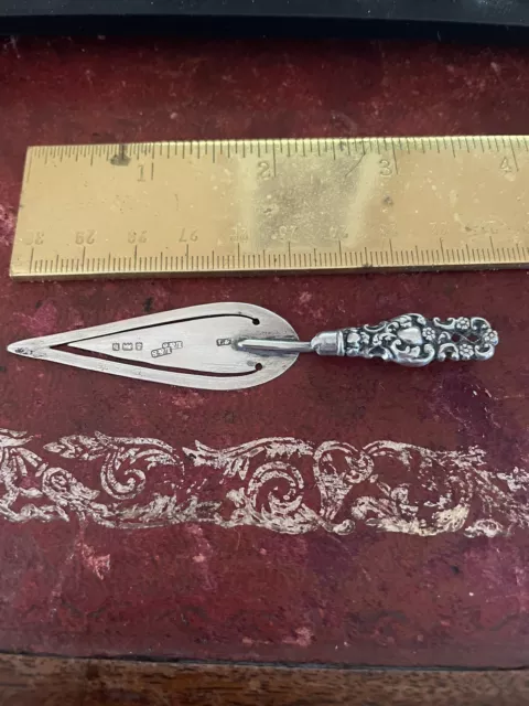 Antique Silver Trowel Bookmark. 1901