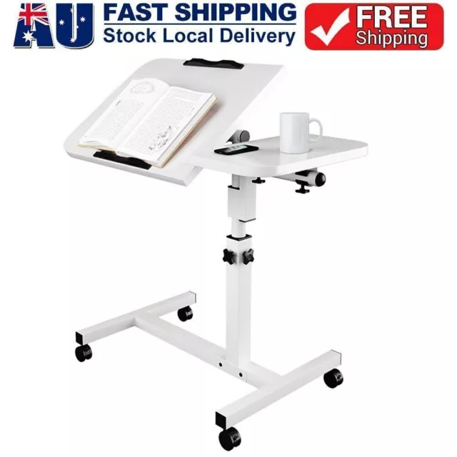 Adjustable Overbed Table Medical Care Over Bed Height Hospital Laptop Study Work