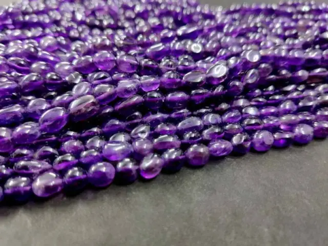 Perles en forme de pépite lisse d'améthyste naturelle Pépites simples...