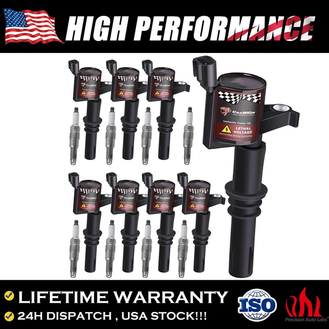 8PACK IGNITION COILS and PLATINUM Spark Plugs For Ford F150 5.4L 2004