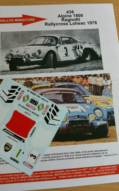 DECALS 1/43 REF 2609 ALPINE A110 RALLY RGT PANAGIOTIS RALLYE MONTE CARLO 2023