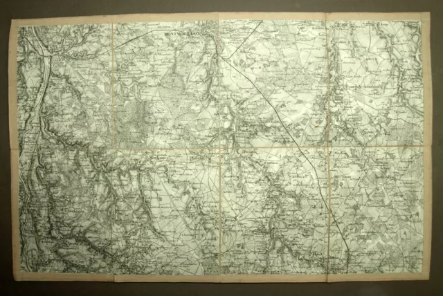 MONTMORILLON, DEPARTEMENT DE LA VIENNE Plan Carte géographique ancienne 19eme