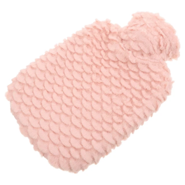Bouillotte 2 Litres Avec Housse Polaire Rose/blanche Floral - Neuf