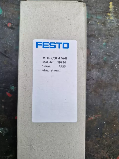 Festo Magnetventil 19786 MFH-5/3E-1/4-B solenoid valve 3-10 bar Ventil