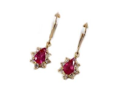 Gold Pink Tourmaline Earrings 1½ct Antique 19thC Gem of China Last Empress 14kt
