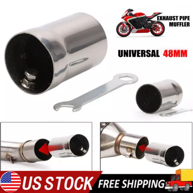 48mm Motorcycle Exhaust Muffler Pipe Can Insert Baffle DB Kill-er Silencer US