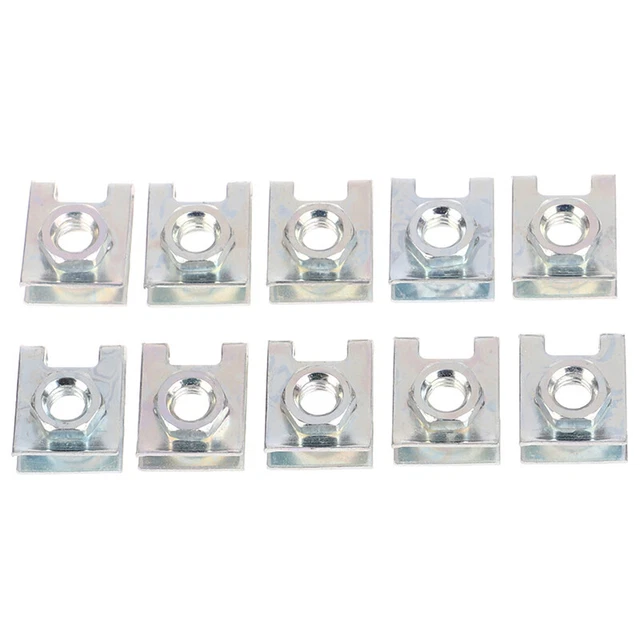 10 pz Chiusure targa auto per auto 6 mm clip fisse rivetto vite ~^