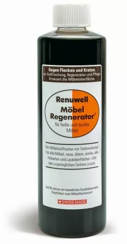 Renuwell Möbel Regenerator® Pflege Politur für helle und dunkle Möbel 500 ml