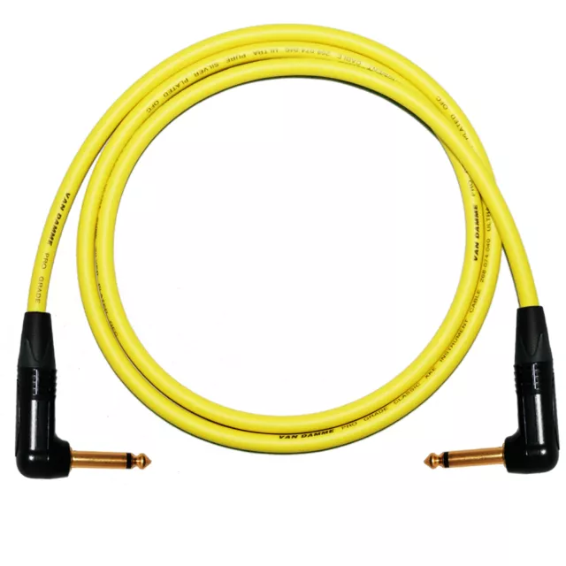 Gold Neutrik Gitarre Stecker zu Kabel. Transporter Damme Kabel Abgewinkelt 3M 6m