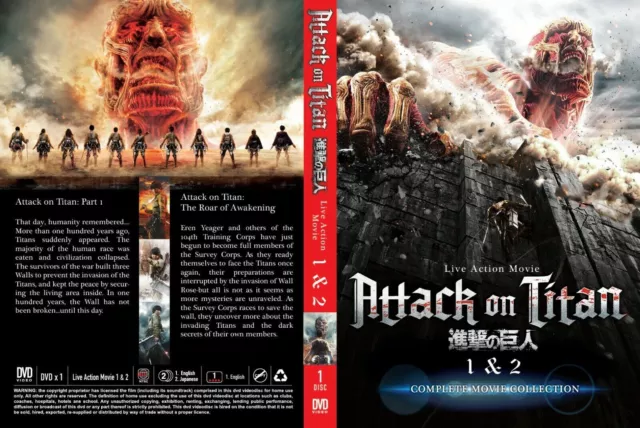 DVD ANIME ATTACK ON TITAN SEASON 1-4+ JUNIOR HIGH + 6 SPECIAL + 2 MOVIE ENG  DUB