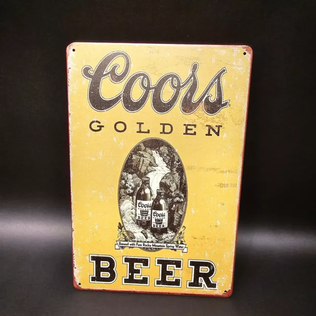 Vintage Style Metal Coors Golden Beer Sign 3