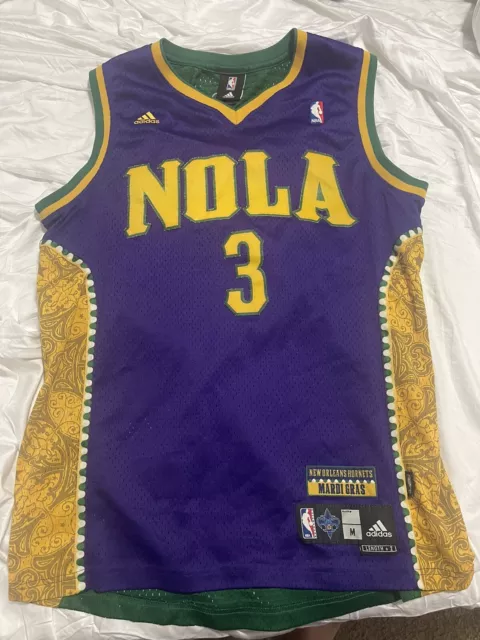 2009/10 Chris Paul New Orleans Hornets Mardi Gras Adidas Authentic