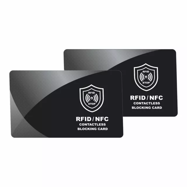 2x RFID Blocker Karte NFC Schutz für EC & Kreditkarten Schutzkarte Blocking Card