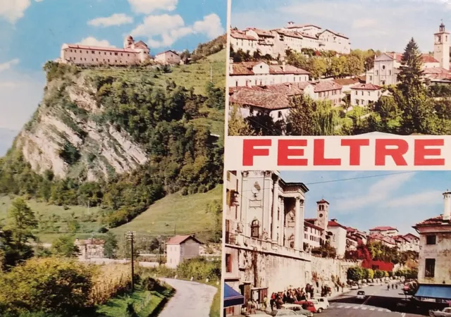 Cartolina - Feltre ( Belluno ) - Vedute diverse - 1971