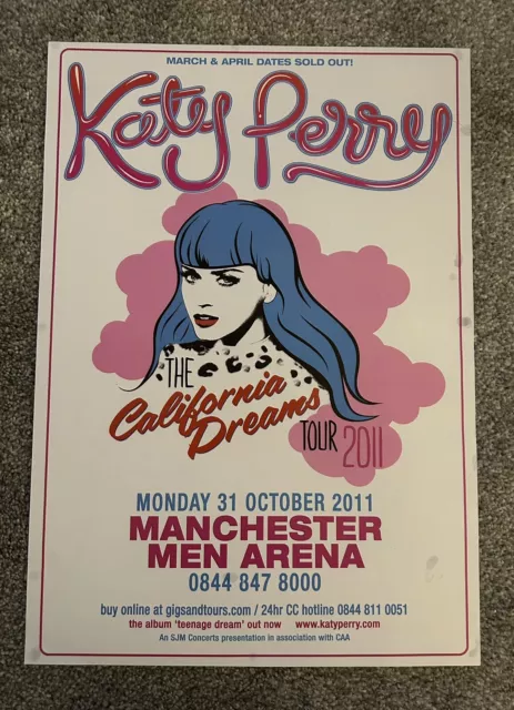 Katy Perry Teenage Dream Album Promo Poster 2011 Rare ! Manchester