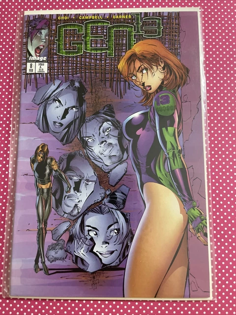 GEN 13 #8 J SCOTT CAMPBELL 1st print REGULAR MAIN COVER FAIRCHILD ROXY 1996