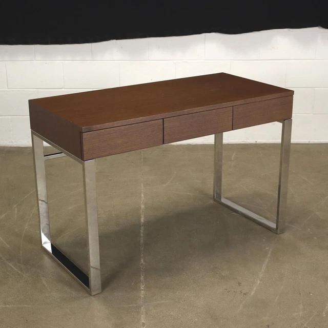 Consolle moderna - In Legno Impiallacciato e base in Metallo Cromato - Italia
