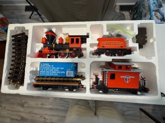 PLAYMOBIL 4034 ESCALA G Western Tren Set Usado, Vía/Transformador