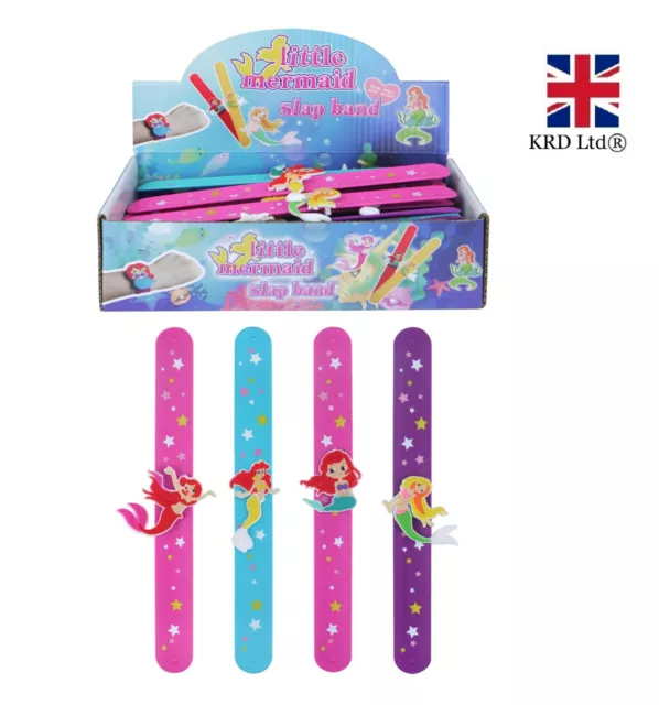 MERMAID SLAP BANDS Kids Wrist Snap Party Bag Filler Toy Magical Birthday Gift UK