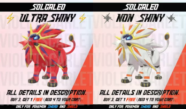 SOLGALEO LUNALA NECROZMA Shiny 6IV Events Bundle / Pokemon -  Norway