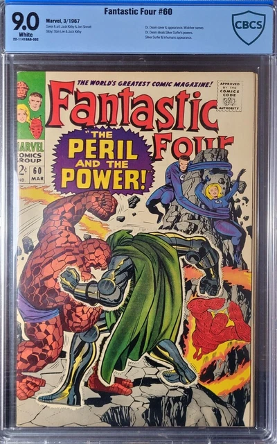 1967 Fantastic Four 60 CBCS 9.0 Doctor Doom vs Thing Cover Silver Surfer No CGC