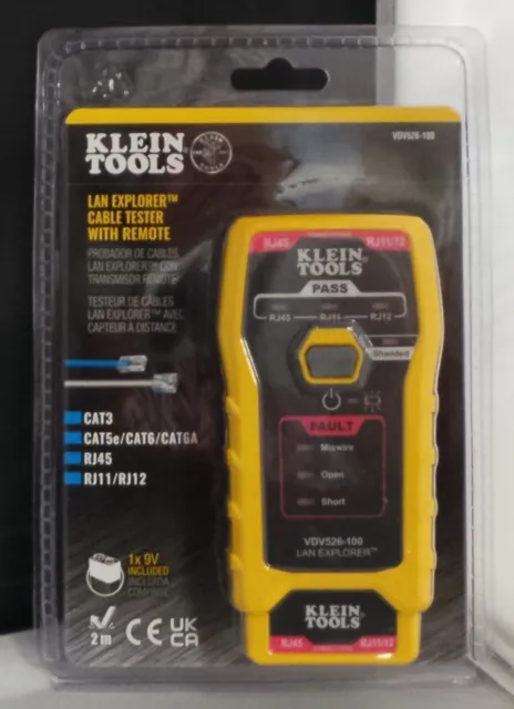 Klein Tools VDV526-100 LAN Explorer Data Cable Tester With Remote BRAND NEW