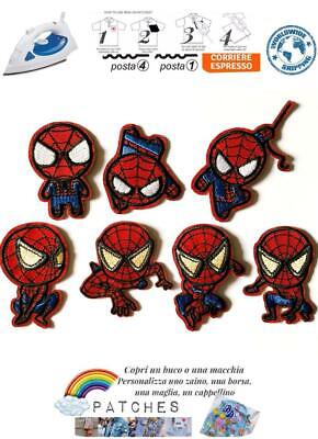 patch spider-man toppa termoadesiva uomo ragno superhero iron on logo badge baby