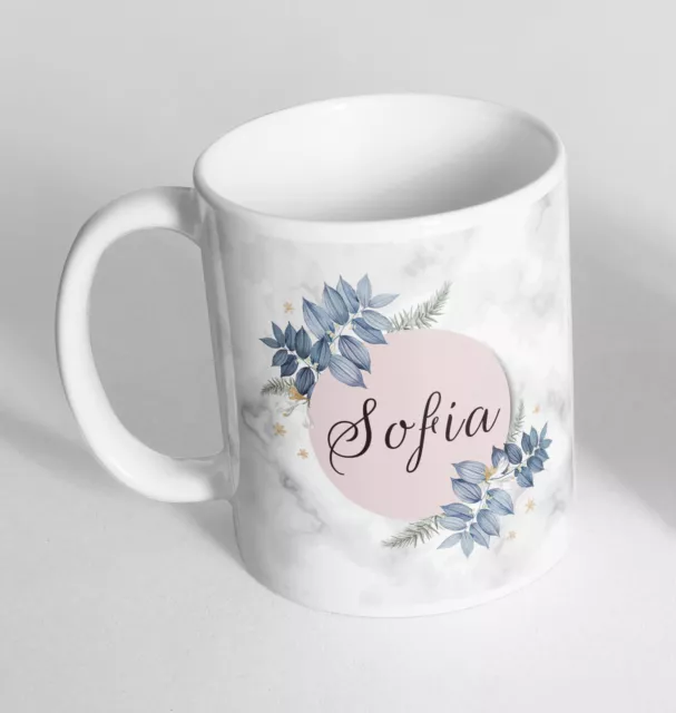 Personalised Any Text Marble Floral Mug Tea Coffee Ceramic Cup Birthday Gift 36