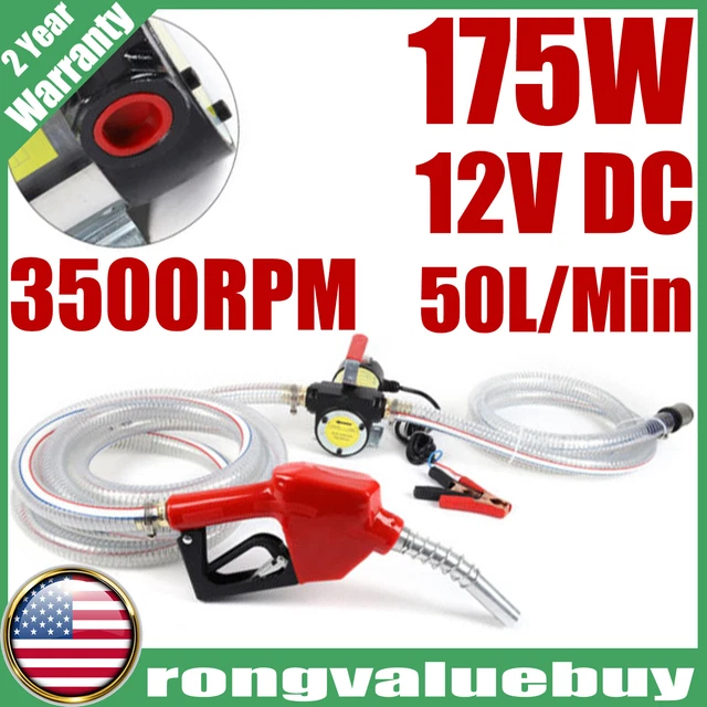 Commercial Electric Transfer Pump 12V DC Gas Kerosene 50L/min Portable
