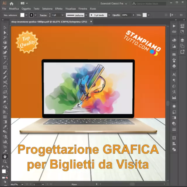 Progettazione grafica personalizzata per biglietti da visita bigliettini