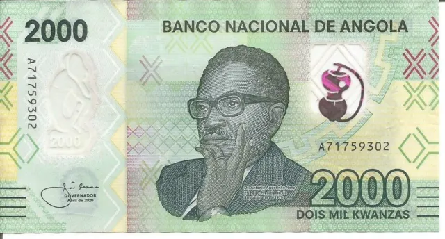Angola  2.000 Kwanzas 2020 (Polymer)