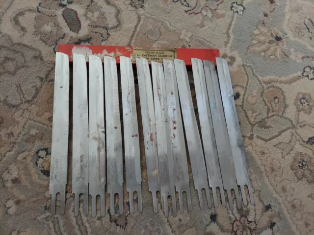 Eastman 7" High Speed Steel Straight Cutting Machine Knife Blade Pack of 11w/box