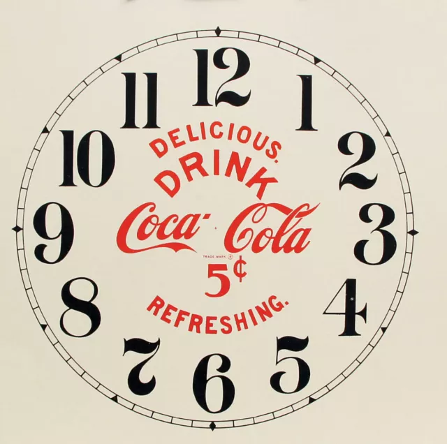 New Coca-Cola Paper Clock Dial - Choose A Size & Style!