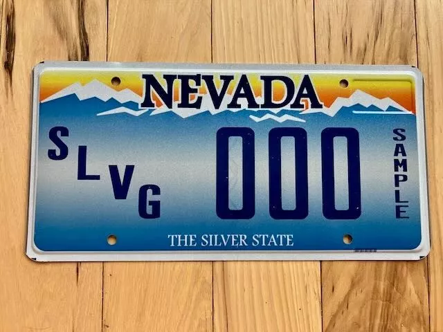 2003 Nevada Salvage Sample License Plate