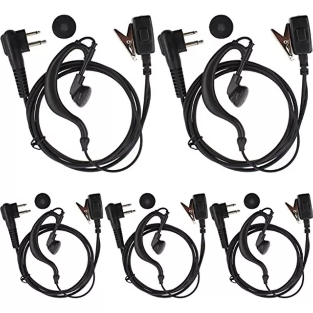 5x Earpiece Headset for Motorola Radio Cls1110 Cls1410 Cls1413 Cls1450 Cls1450c