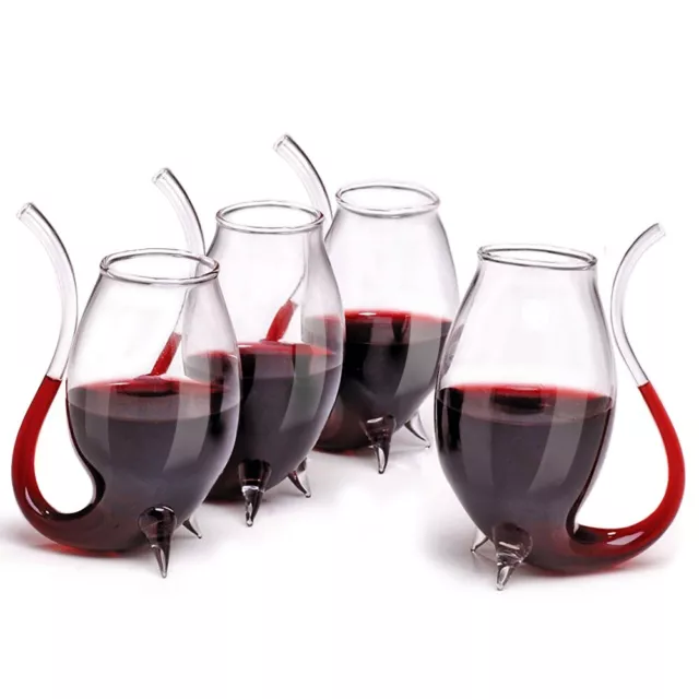 4x Port Sipper Glasses, 90ml Liqueur Sippers, Wine Sipping Glass Pipe Slipper