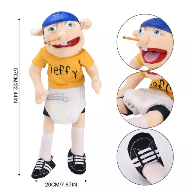 Birthday Gift 60cm Jeffy Puppet Jeffy Hand Puppet Plush Toy Stuffed Doll Kids- 2