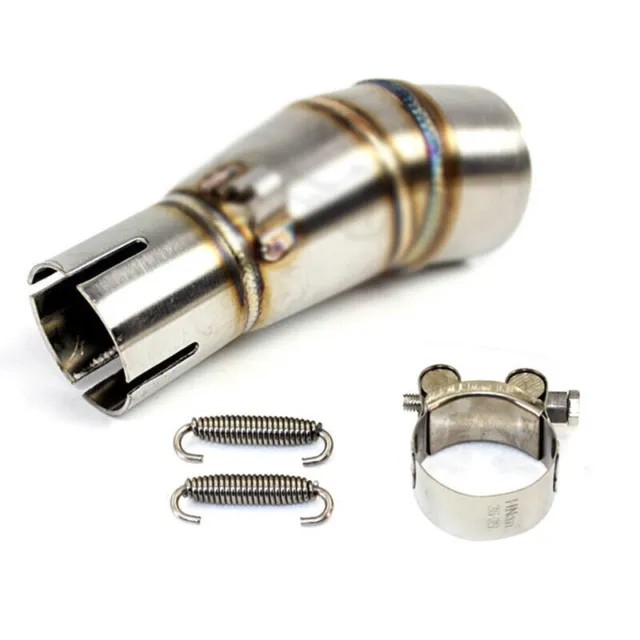 Motorcycle Exhaust Pipe Link Muffler Mid Stainless Steel Section Adapter Tool