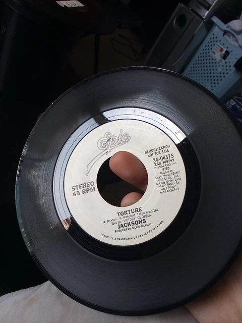 The Jacksons -  Torture 1984-7’ Single 45rpm  Record  White Label Demonstration