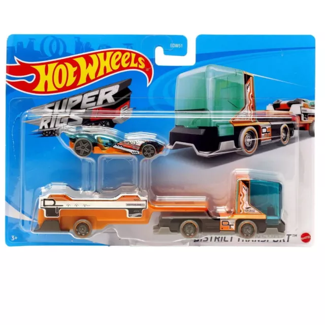 Hot Wheels Rock N' Race Rig Truck Car Detachable Trailer NEW BDW51