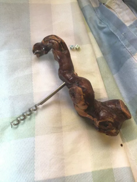 Vintage Large Grape Vine handle Corkscrew