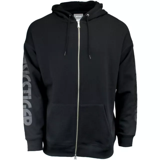 ASICS Tiger Logo Full Zip Hoodie Mens Black Casual Outerwear 2191A026-001