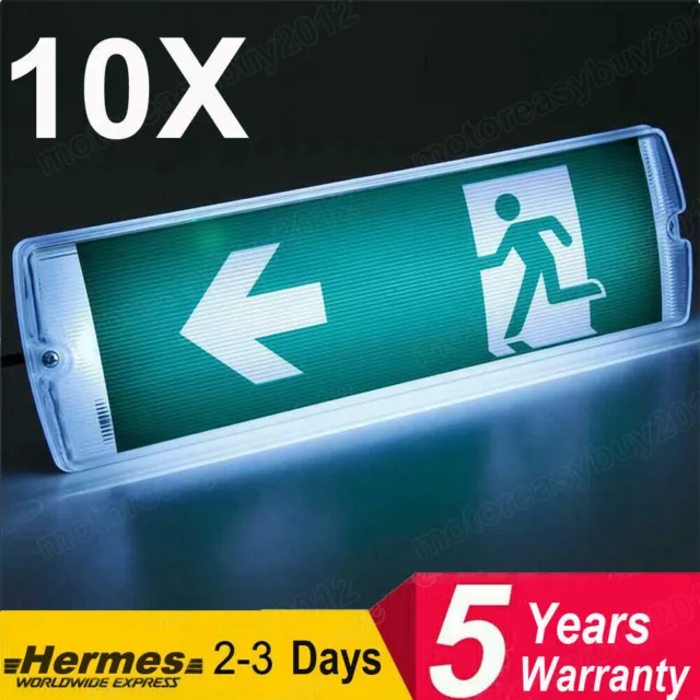 10pcs LED EMERGENCY LIGHT BULKHEAD 3W EXIT SIGN IP65 MAINTAINED / NON MAINTAINED 2