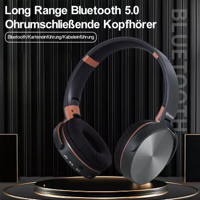 On Ear Kopfhörer Bluetooth 5.0 Kabellos Stereo Bass Kopfhorer Kabellos Faltbare