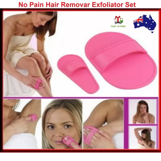 Hair Removal Set Smooth Legs Skin Face Upper Lip Arm Exfoliator Pads Remover