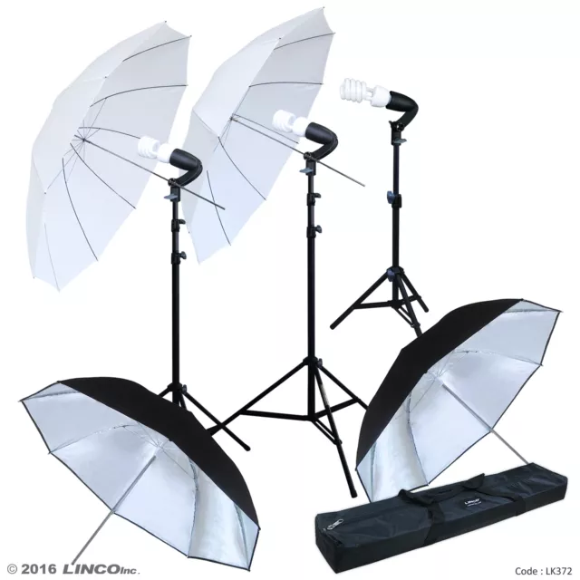 Linco Lincostore Photo Studio Umbrella Photography Lights lighting Kit LK372
