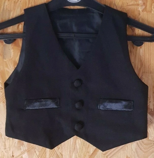 Kinder Baby Jungen Weste Festlich Taufe - Größe 110 - Schwarz - NEU (40-17)