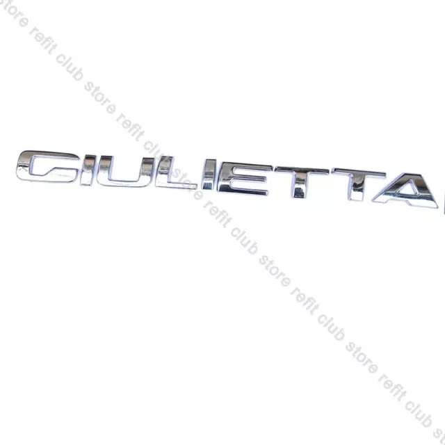 Scritta Logo Posteriore Per Alfa Romeo Giulietta Cromo Lucido Fregio biadesivo